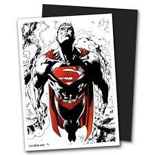 Dragon Shield - Art Sleeves - Superman Red/White Matte Standard Size (100 ct)